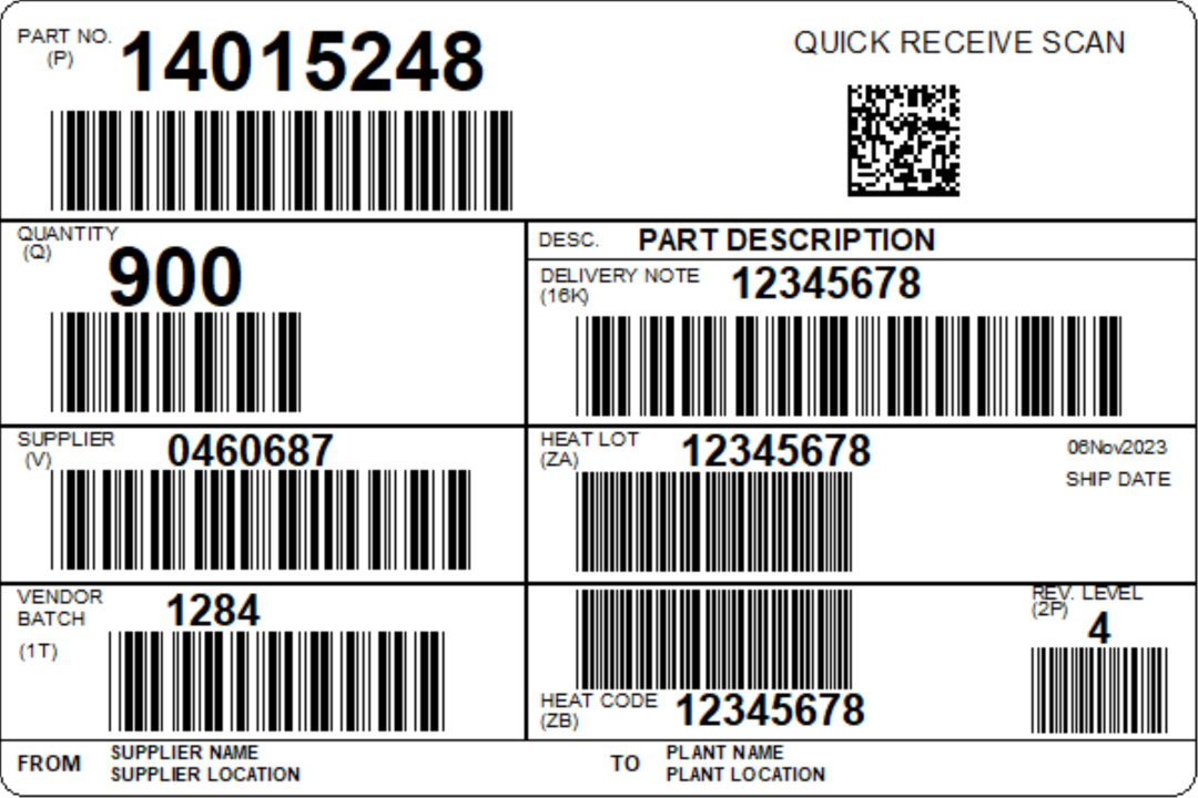 Label Standard Basic Form Template Library