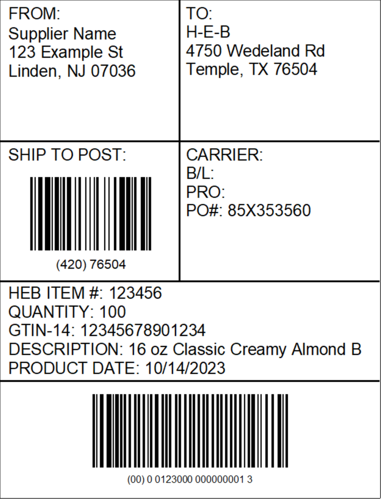 Pallet Despatch Label Example Fill out this form and start downloading | BarTender Software